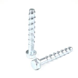 China 100mm M16 Carbon Steel Zinc Plating HEX Head Concrete Screw Bolt for 100% QC Test on sale