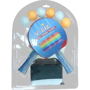 Wood Board Table Tennis Rackets , Low Cost Ping Pong Set For Indoor Activity