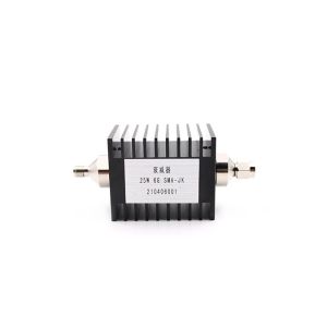20 dB Fixed Attenuator, SMA Male to SMA Female Black Anodized Aluminum Heatsink