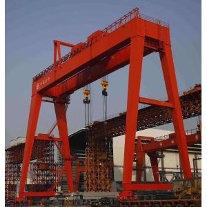 IP55 50 Ton Rail Mounted Double Girder Gantry Crane For Material Handling