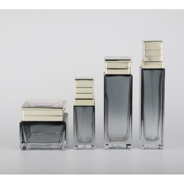 Silk Printing 120ml Glass Lotion Bottles with Plastic Cap Pump Bottle Customized Logo and Painting