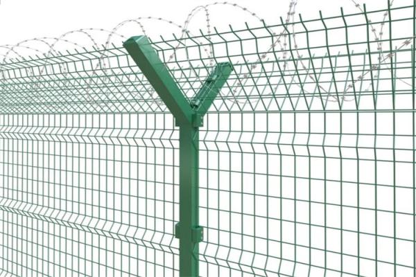 Quality High Quality Galvanized And Powder Coated Welded Wire Mesh Fence Security Fence Design With Barbed Wire wholesale