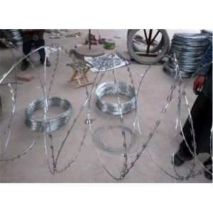 bto-22 Galvanized Crossed Concertina Razor Weight Barbed Wire Mesh per meter