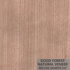 Cheap Smoked Red Oak Wood Veneer / Natural Veneer Plywood Quarter Cut FSC for sale