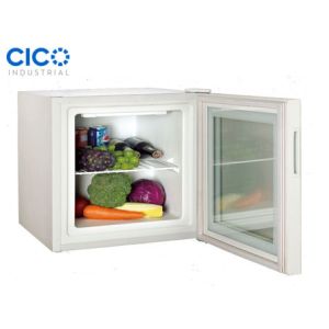 Cheap White Electric Glass Front Mini Fridge / Small Clear Front Refrigerator for sale