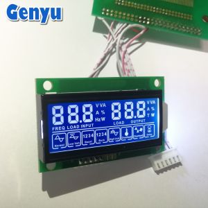 OEM LCD Seven Segment Display HTN Blue 5V LCD Screen With PCB Board