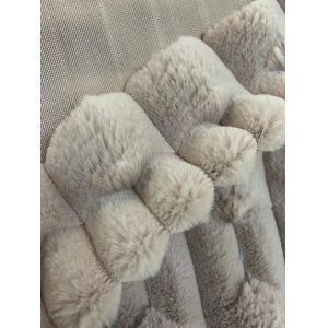 Soft and Durable Short Pile Faux Fur Fabric for Home Textile Knitted Backing