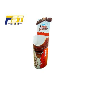 Art Paper Chocolate Promotional Dump Bins Easy Assembled Glossy / Matte Film