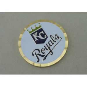 KC Royals Personalized Coins By Brass Stamped With Diamond Cut Edge And 2.0 Inch