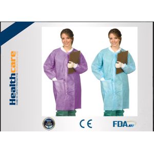 Snap Buttons Disposable Lab Coats , Medical Protective Gown for Children /