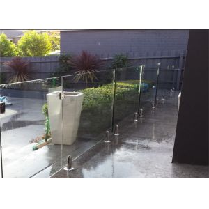 Spigot Stainless Steel Tempered Glass Deck Railing Systems For Baluster