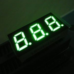 Triple Digit Pure Green 7 Segment LED Display Common Anode