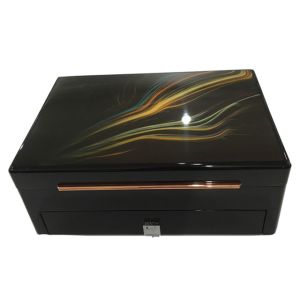 Custom Luxury Decorative Box With Velvet Lined Interior LED Lighting For Jewelry