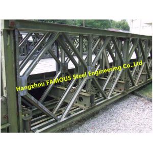 Long Span Steel Bailey Bridge , 3m Metal Modular Steel Bridge Structure
