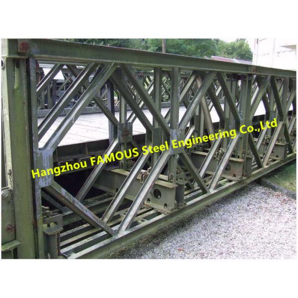 Long Span Steel Bailey Bridge , 3m Metal Modular Steel Bridge Structure