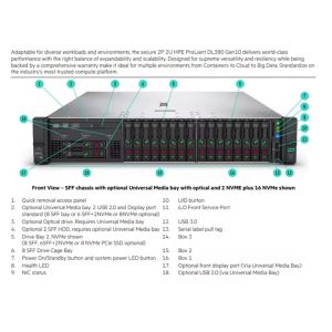 HPE Proliant DL380 Gen10 Rack Server with Intel Xeon Silver 4310 Processor 128GB