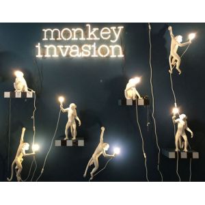 Resin Material Monkey Shape 70*25cm Contemporary Wall Sconces For Hotel