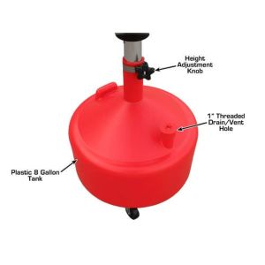 Plastic Upright Adjustable 8 Gallon Waste Oil Drainer