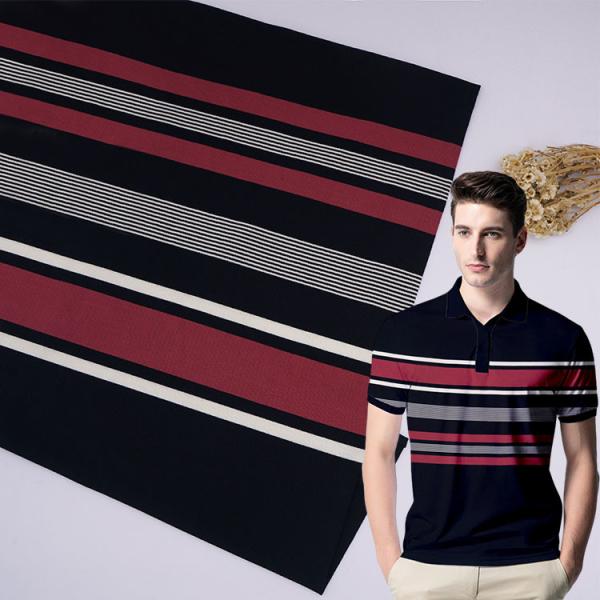 Quality Customization Stiff Good Version Lenjing Modal ​Striped Material Fabric For Polo Shirt wholesale