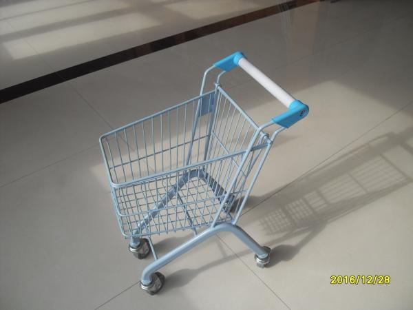 Quality 20 Liter Zinc Plated Kids Metal Grocery Shopping Cart CE / GS / Rosh wholesale
