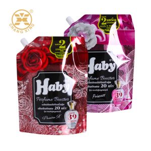 Custom Printed 500ml 1l Laundry Detergent Spout Pouch Stand Up Washing Powder