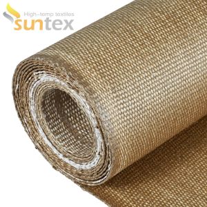 High Temperature Resistant Fabrics Vermiculite Coated Fiberglass Fabric For