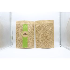 ziplockk Kraft Paper Stand Up Pouch Recyclable Biodegradable For Coffee Tea