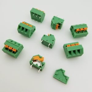 5.08mm 0.2” Pitch Screwless Spring Clamp PCB Terminal Blocks Jointable Green