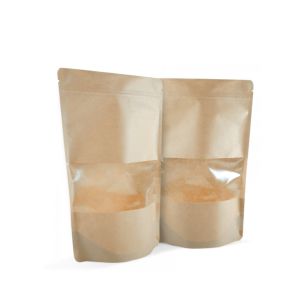 custom PE coated coffee packaging bags with window