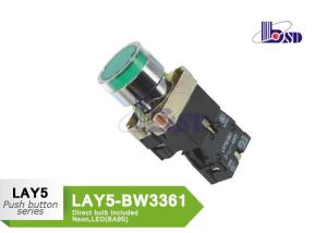 Cheap Emergency Signals Green Push Button Switch With LED Direct Bulb ROHS And UL Certified for sale