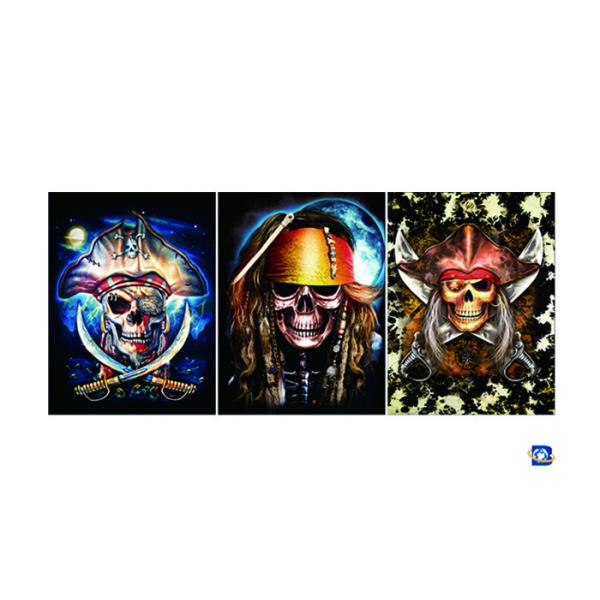 Quality Flip Lenticular 3D Posters With Skull Designs / Lenticular Photo Printing wholesale