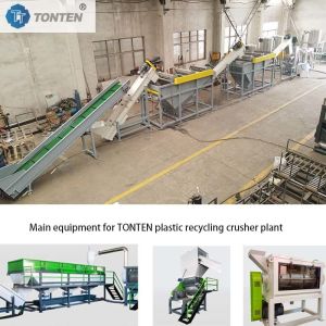 Waste Plastic Shredding Washing Production Line Plastic Recycling PP PE