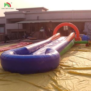 Water Game Inflatable One Lane Slip N Slide City Slide With Soft Mat Water Slide