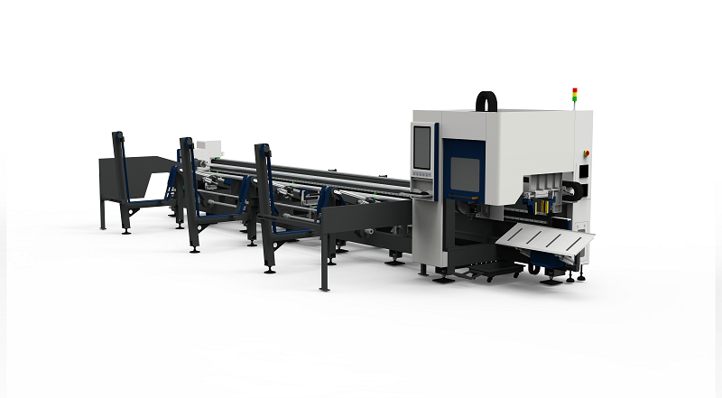 QH-GZ Zero-tailing Laser Tube Cutting Machine Side-mounted Lathe Fully-automatic Loading