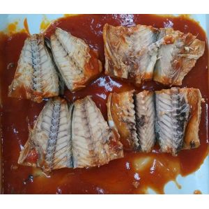 Tin Packing Mackerel Canned Fish In Tomato Sauce FDA HACCP Certification