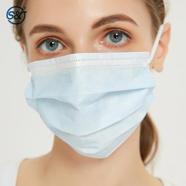 S&J En14683 Type IIR Disposable Non-woven 3ply Dental Medical Face Mask