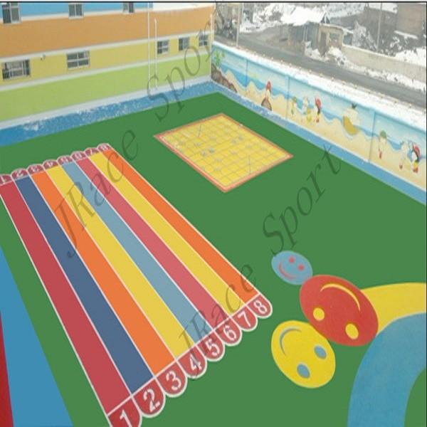 Quality Acrylic Epdm Seamless Flooring , Epdm Playground Surface Compression Resistance wholesale
