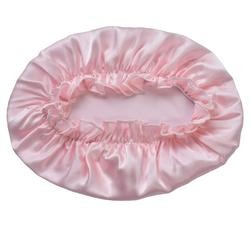 Double Sided Mulberry Silk Sleep Cap , 43cm Pink Silk Bonnet