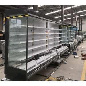 Commercial Multi-deck open chiller supermarket convenience store showcase for