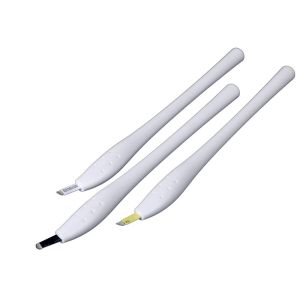 White Disposable Microblading Pen / Durable Permanent Makeup Manual Tattoo Pen