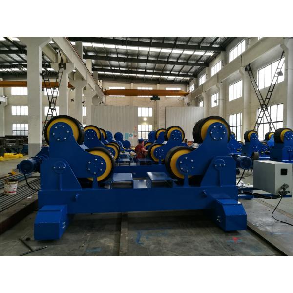 150T Tank Welding Roller Bed Conventional Welding Rotator With Motorized Rail