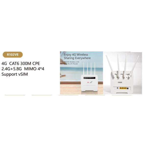 Industrial Enterprise WiFi 6 4G LTE Router 300Mbps / 867Mbps Speed Vehicles Router