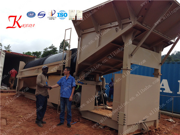 250TPH portable gold trommel wash plant Gold Highbanker Sluice Dust Mining