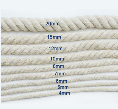 Quality Twist Braided 100% Natural Cotton Rope Macrame 3mm Specifications 2mm-60mm wholesale