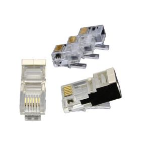 Pro-Grade CAT7 Shielded RJ45 Plugs + Ferrite Cores - 10Gbps Ready
