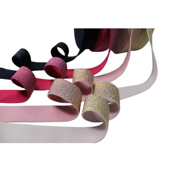 Wholesale Custom Color Woven Waistband Glitter Elastic Band for Dress