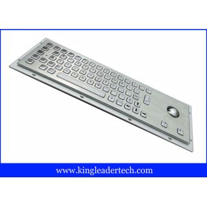 Ruggedized Panel Mount Metal Keyboard With Trackball / Stainless Steel Keyboard