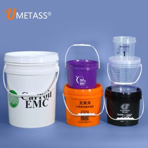 500ml 20L Food Grade Oil Ice Water Brew Plastic Paint Bucket with Custom Metal