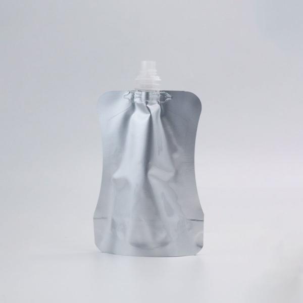 Colorful Stand Up Plastic Drink Bag With Spout Aluminium Foil Spout Pouch Flat Bottom