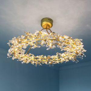 China Crystal Chandelier LED Home Decor Lamp Round Flower Creative Design tree branch chandelier(WH-CY-232) on sale